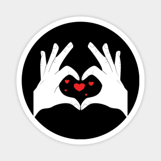 Hands Making Heart Shape Love Sign Language Valentine's Day Magnet